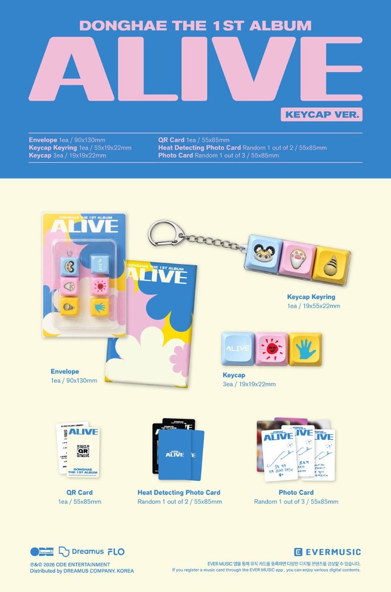 PRE - ORDER DONGHAE 1st Full Album ALVIE (Keycap Version) – album ( / / ) | HobiEgo K - pop Shop