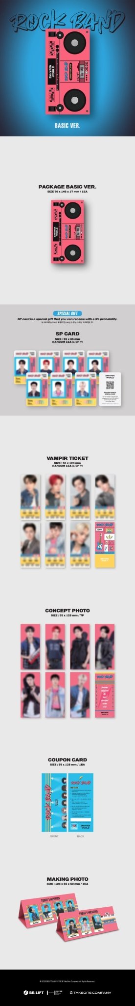 ENHYPEN World Coupon Card Collection (ROCK BAND BASIC Version) – merch 8809949675360 ( / / ) | HobiEgo