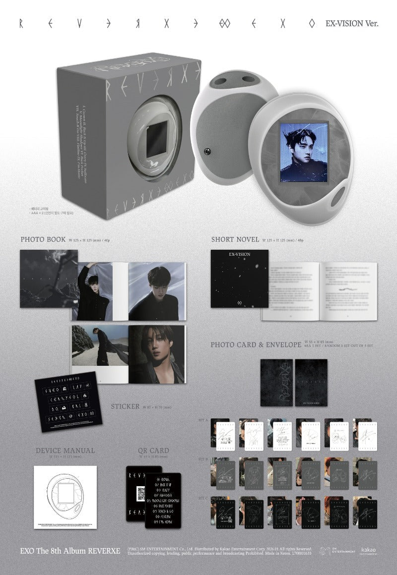 PRE - ORDER EXO 8th Full Album REVERXE (EX - VISION Version Smart Album) – album 8804775459337 ( / / ) | HobiEgo