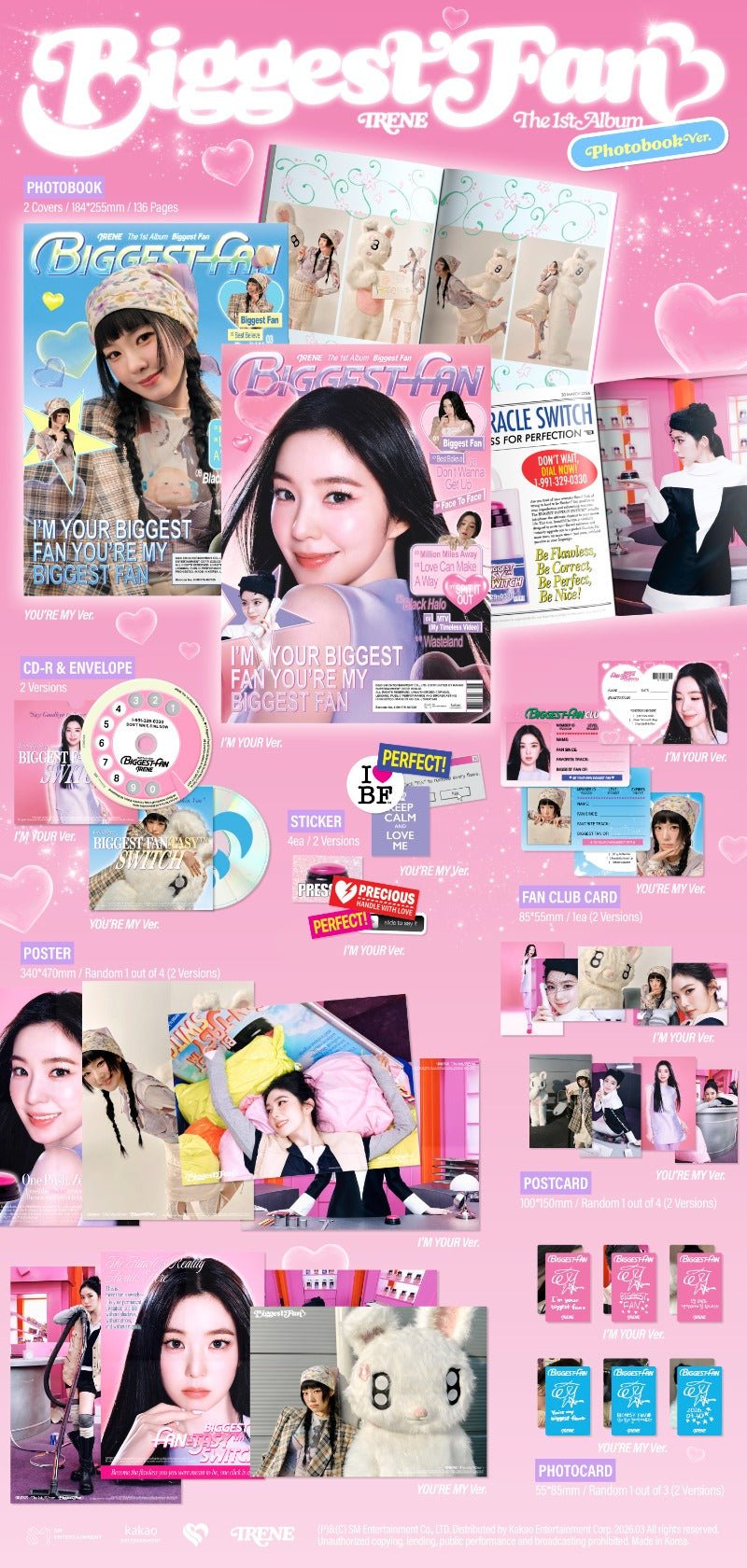 PRE - ORDER IRENE 1st Full Album Biggest Fan (Photobook Version) – album ( / / ) | HobiEgo K - pop Shop