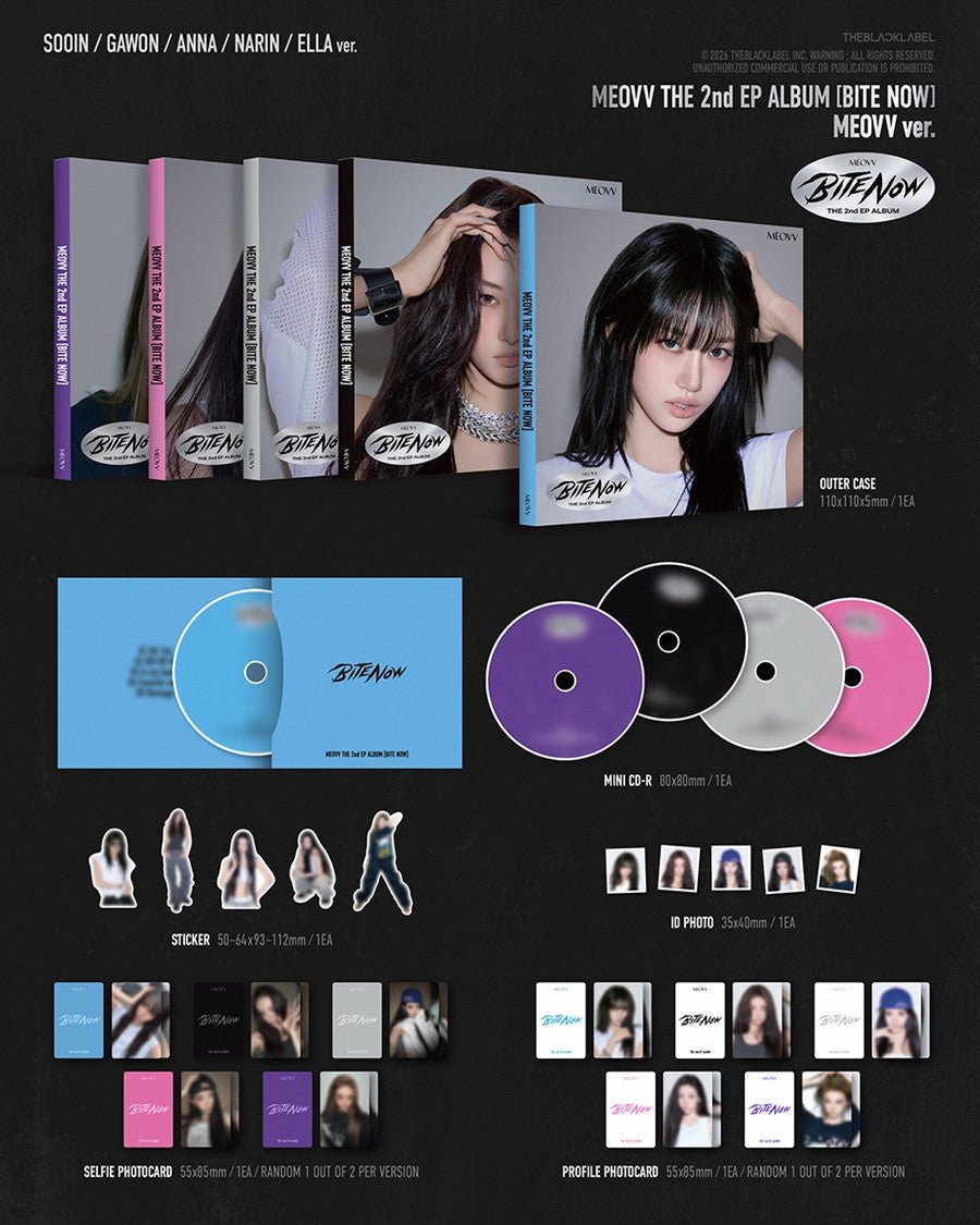 PRE - ORDER MEOVV 2nd EP Album BITE NOW (MEOVV Version) – album (Sooin / / ) | HobiEgo K - pop Shop