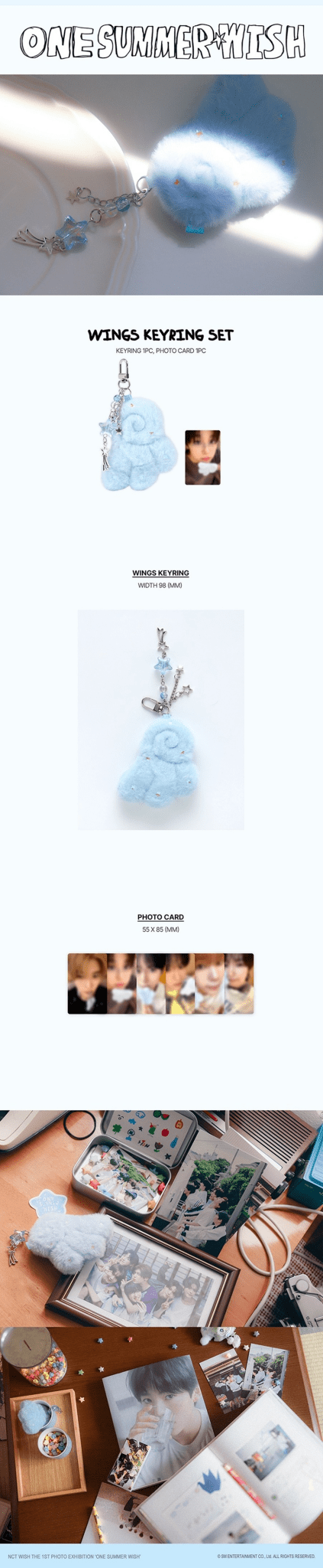 PRE - ORDER NCT WISH One Summer Wish Wings Keyring – Keyring (Sion / / ) | HobiEgo