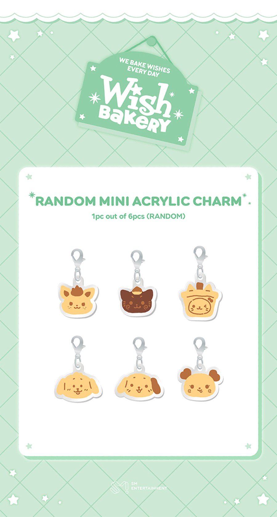 PRE - ORDER NCT WISH Wish Bakery MD RANDOM Mini Acrylic Charm – merch ( / / ) | HobiEgo K - pop Shop