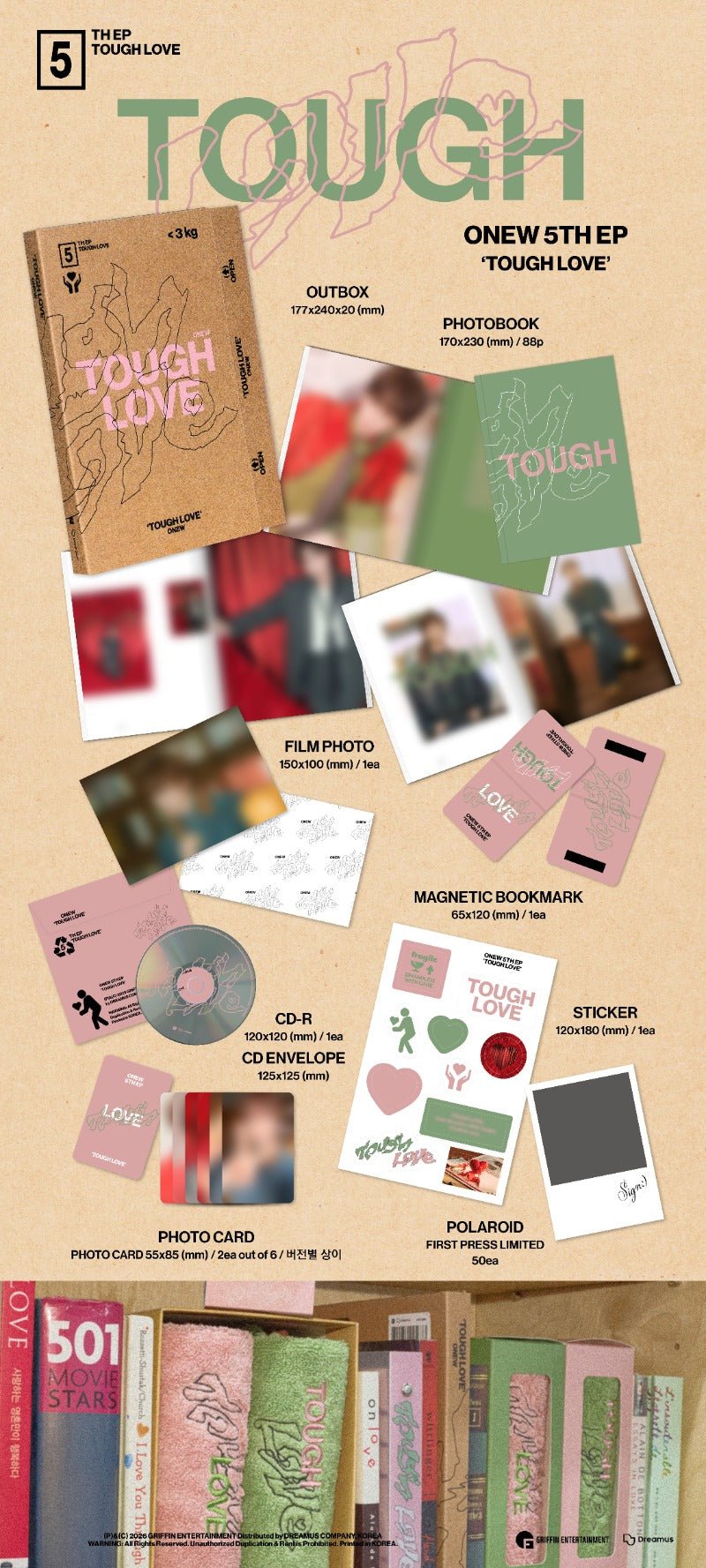 Pre - Order ONEW 5th EP Album TOUGH LOVE BOOK Version – album ( / / ) | HobiEgo