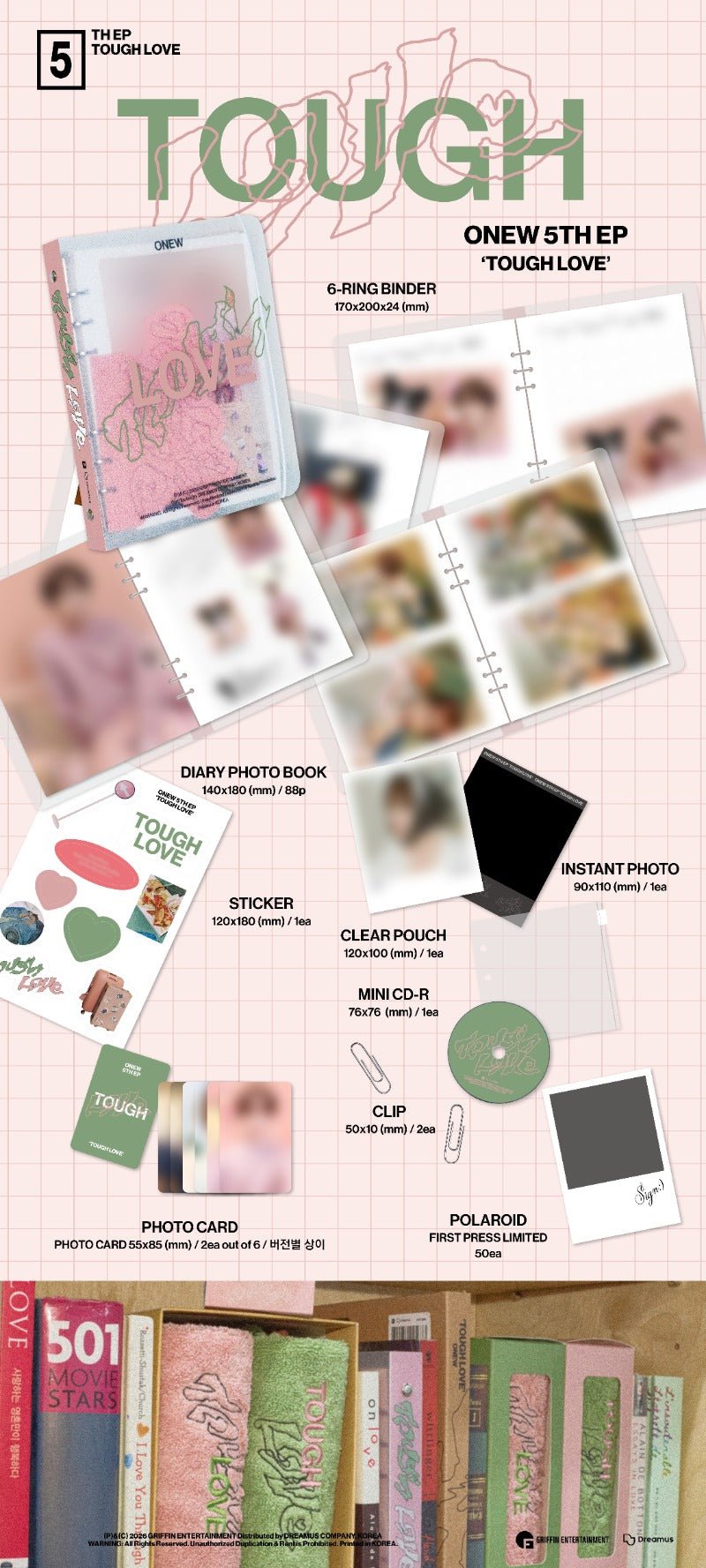 Pre - Order ONEW 5th EP Album TOUGH LOVE NOTE Version – album ( / / ) | HobiEgo