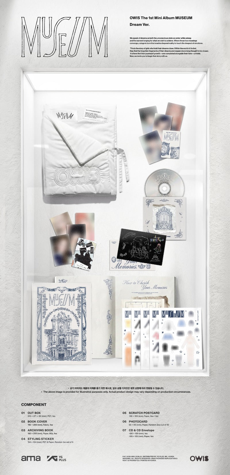 PRE - ORDER OWIS 1st Mini Album MUSEUM (Dream Version) – album ( / / ) | HobiEgo K - pop Shop