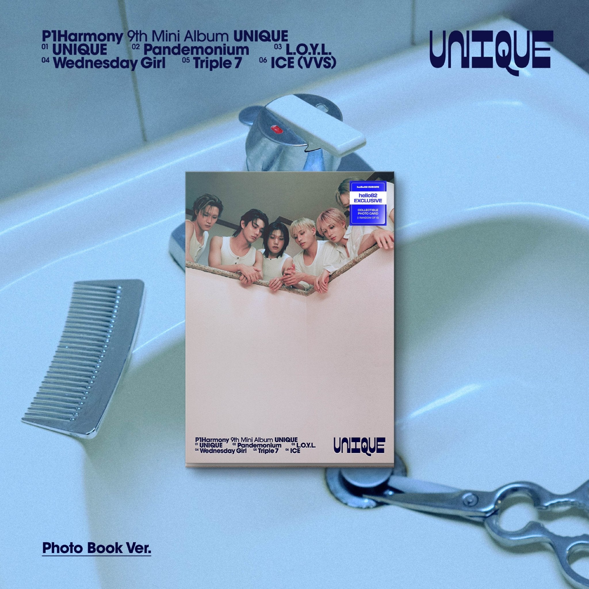 PRE - ORDER P1Harmony 9th Mini Album UNIQUE hello82 Europe POP - UP Exclusive – album (B / / ) | HobiEgo