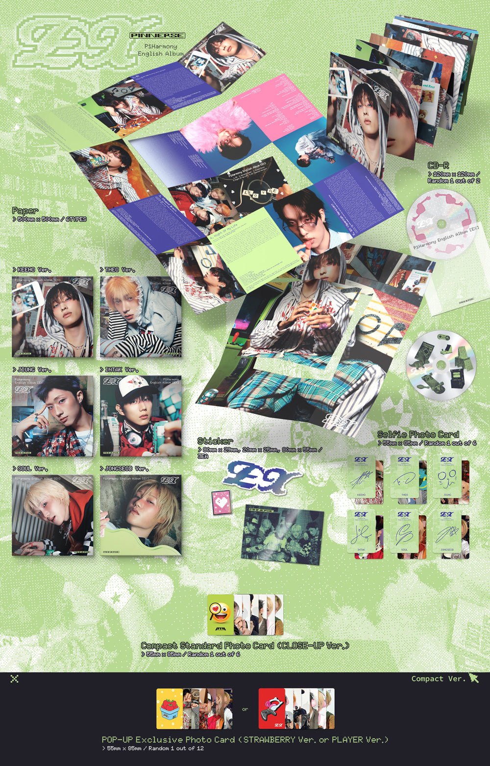 PRE - ORDER P1Harmony English Album EX Compact (hello82 POP - UP Exclusive) – album (Keeho / / ) | HobiEgo