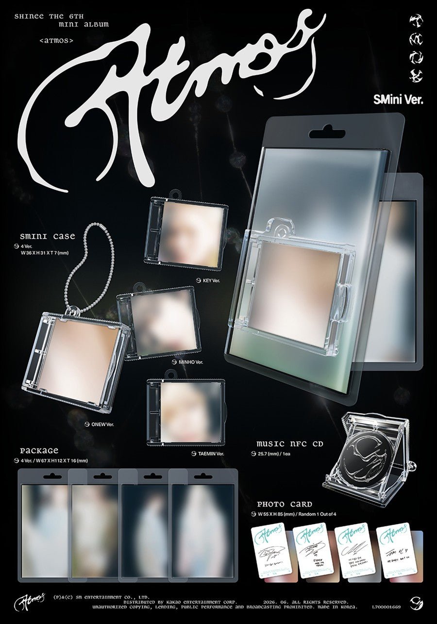 PRE - ORDER SHINee 6th Mini Album Atmos (SMini Smart Album) – album ( / / ) | HobiEgo K - pop Shop