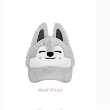 PRE - ORDER Stray Kids STAY in Our Little House - SKZOO PLUSH CAP – merch (Wolf Chan / / ) | HobiEgo K - pop Shop