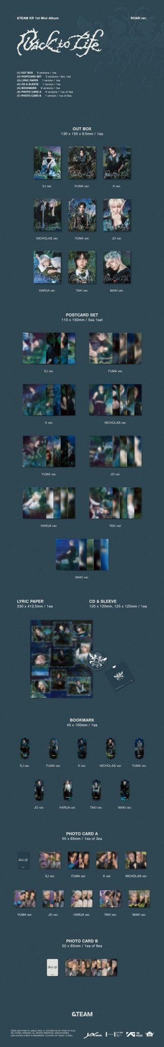 PRE - ORDER &Team Back To Life (Roar Version) – album (K / / ) | HobiEgo