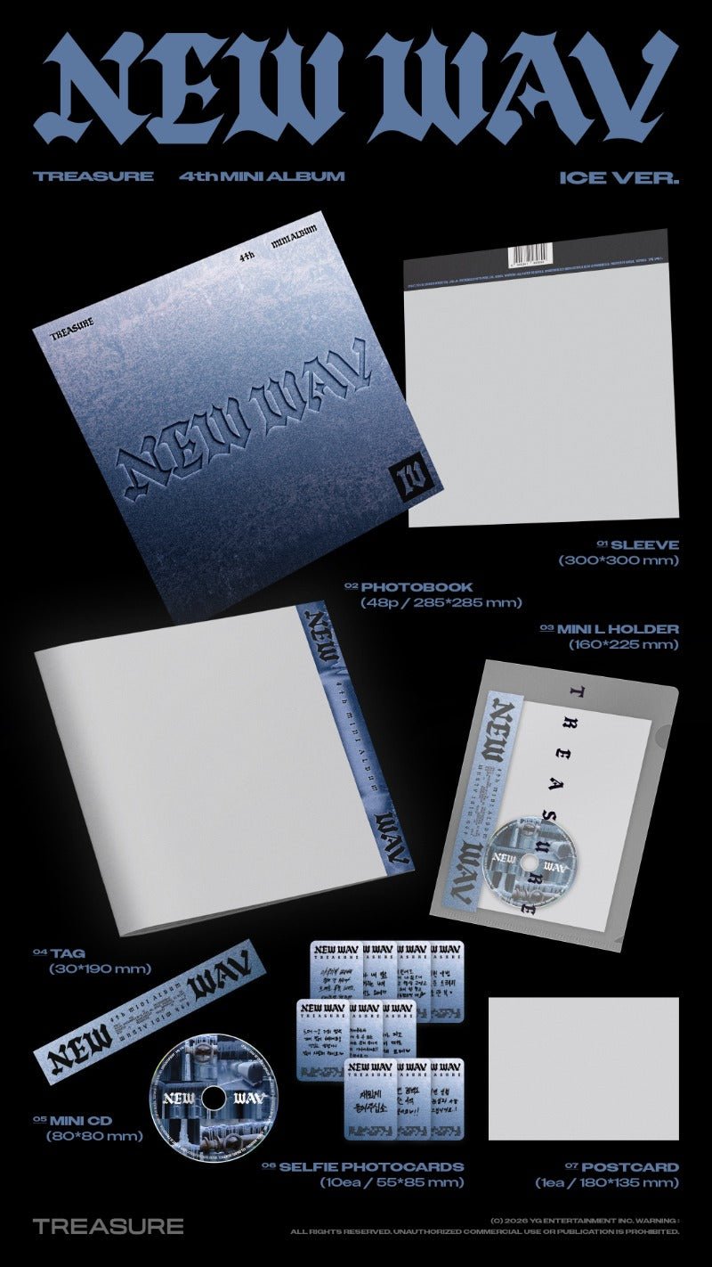 PRE - ORDER TREASURE 4th Mini Album NEW WAV – album (ICE / / ) | HobiEgo K - pop Shop