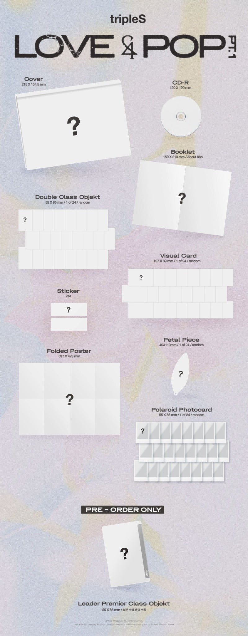 PRE - ORDER tripleS <LOVE&POP> pt.1 – album (A / / ) | HobiEgo K - pop Shop