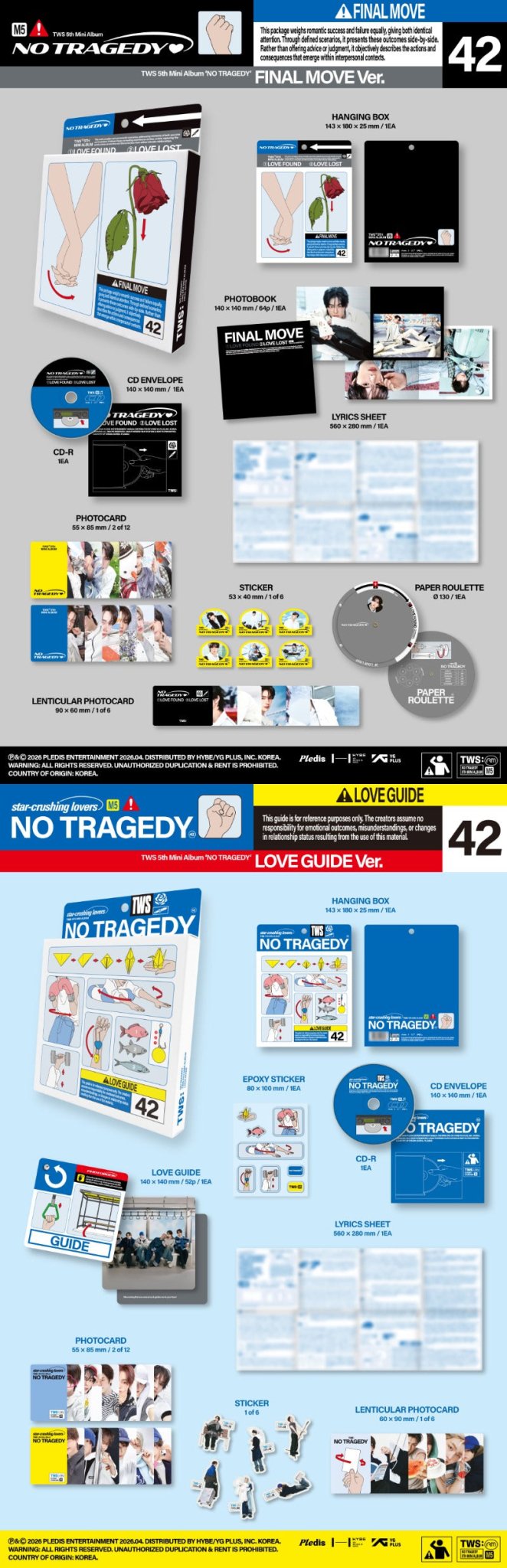 PRE - ORDER TWS 5th Mini Album NO TRAGEDY – album (Final Move (GREY) / / ) | HobiEgo K - pop Shop