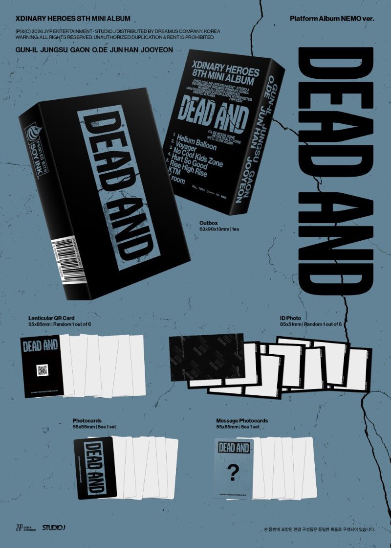PRE - ORDER Xdinary Heroes 8th Mini Album DEAD AND (Platform Album NEMO Version) – album ( / / ) | HobiEgo K - pop Shop
