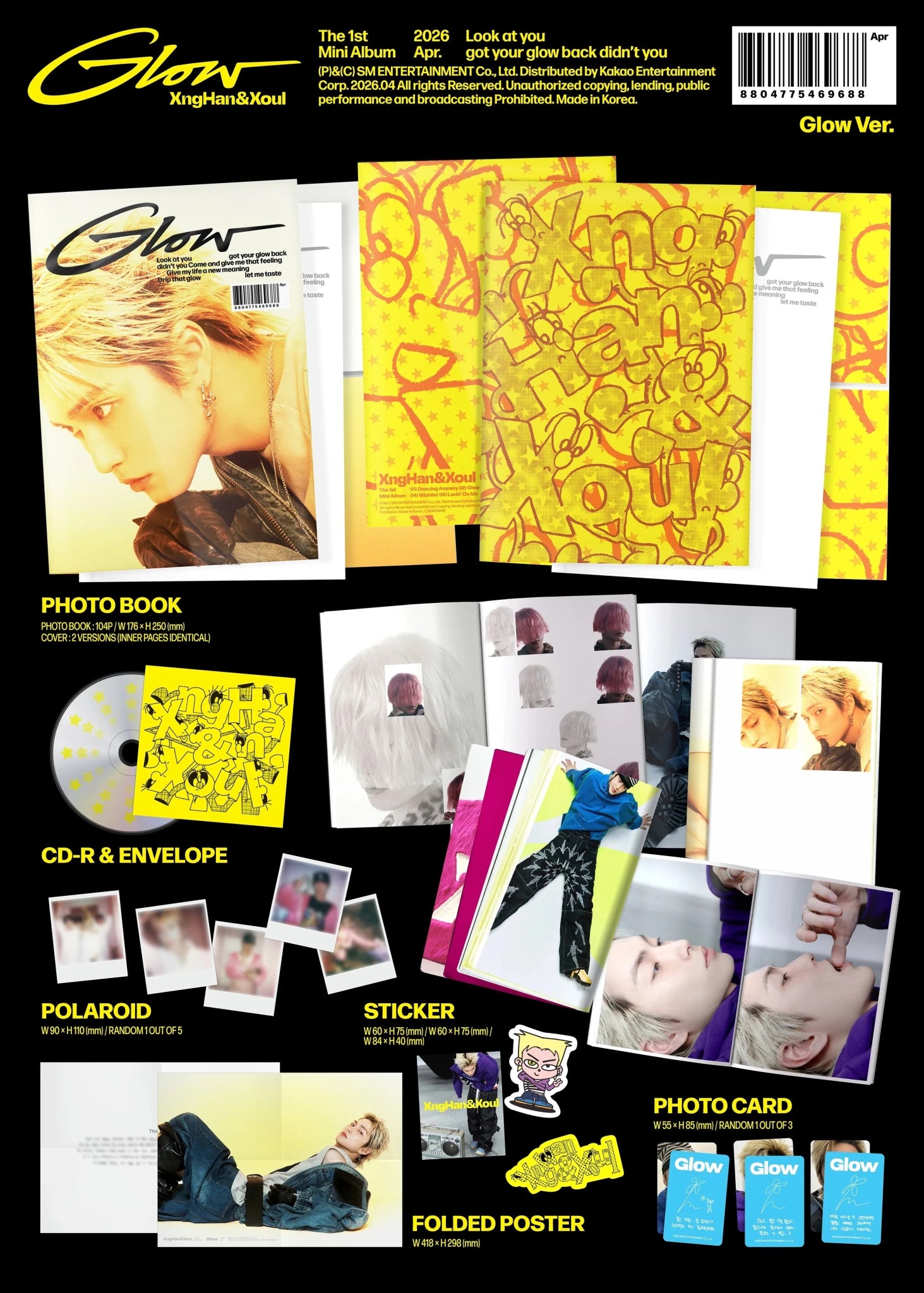 PRE - ORDER XngHan&Xoul 1st Mini Album Glow Glow Version – album (A (PICTURE) / / ) | HobiEgo K - pop Shop