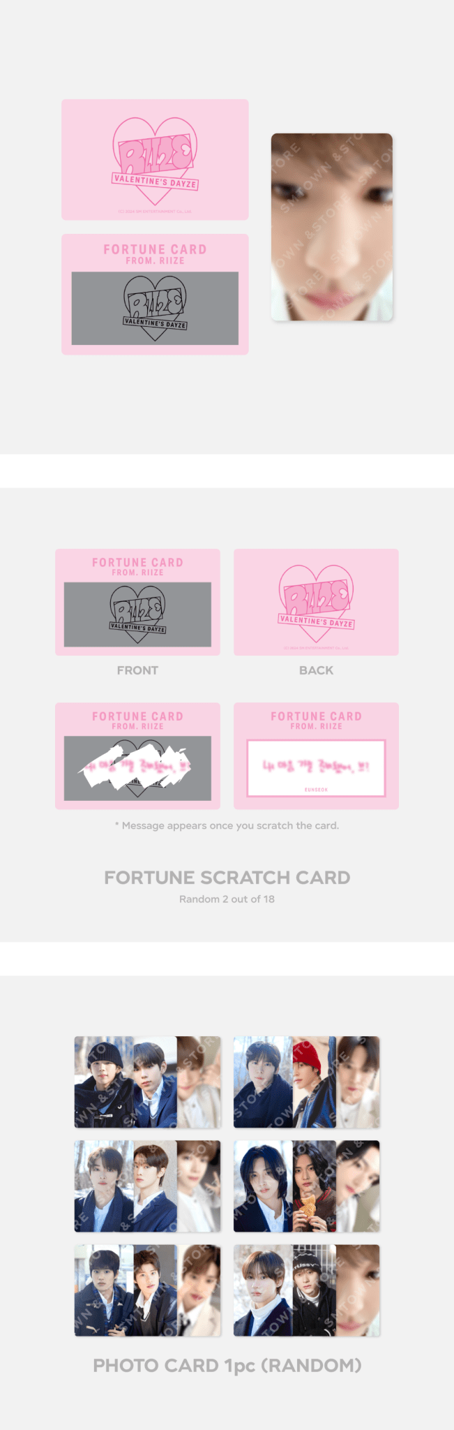 RIIZE Valentine's DAYZE Fortune Scratch Set – ( / / ) | HobiEgo