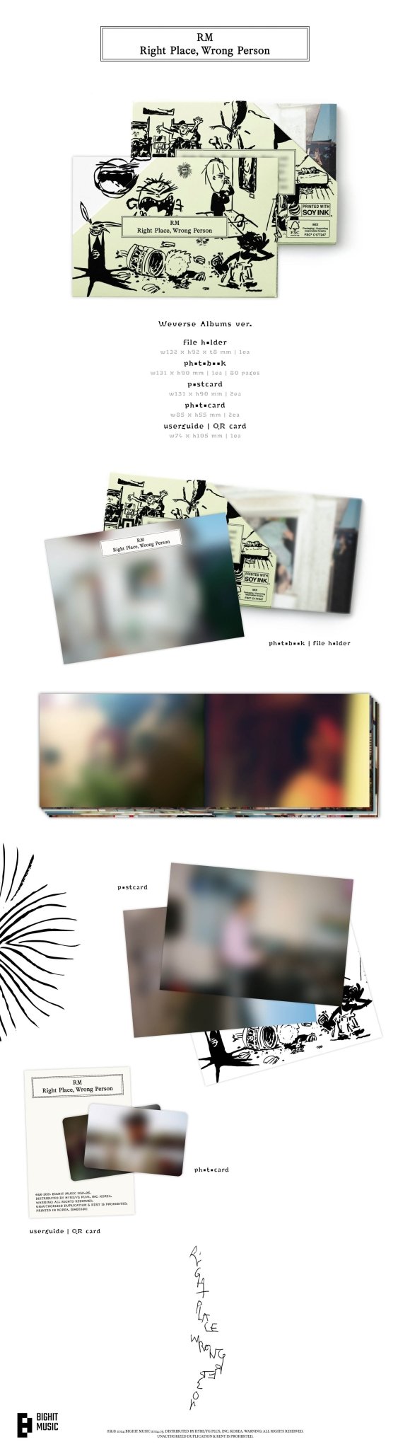 RM (BTS) 2nd Album Right Place, Wrong Person (Weverse Albums Version) – album ( / / ) | HobiEgo