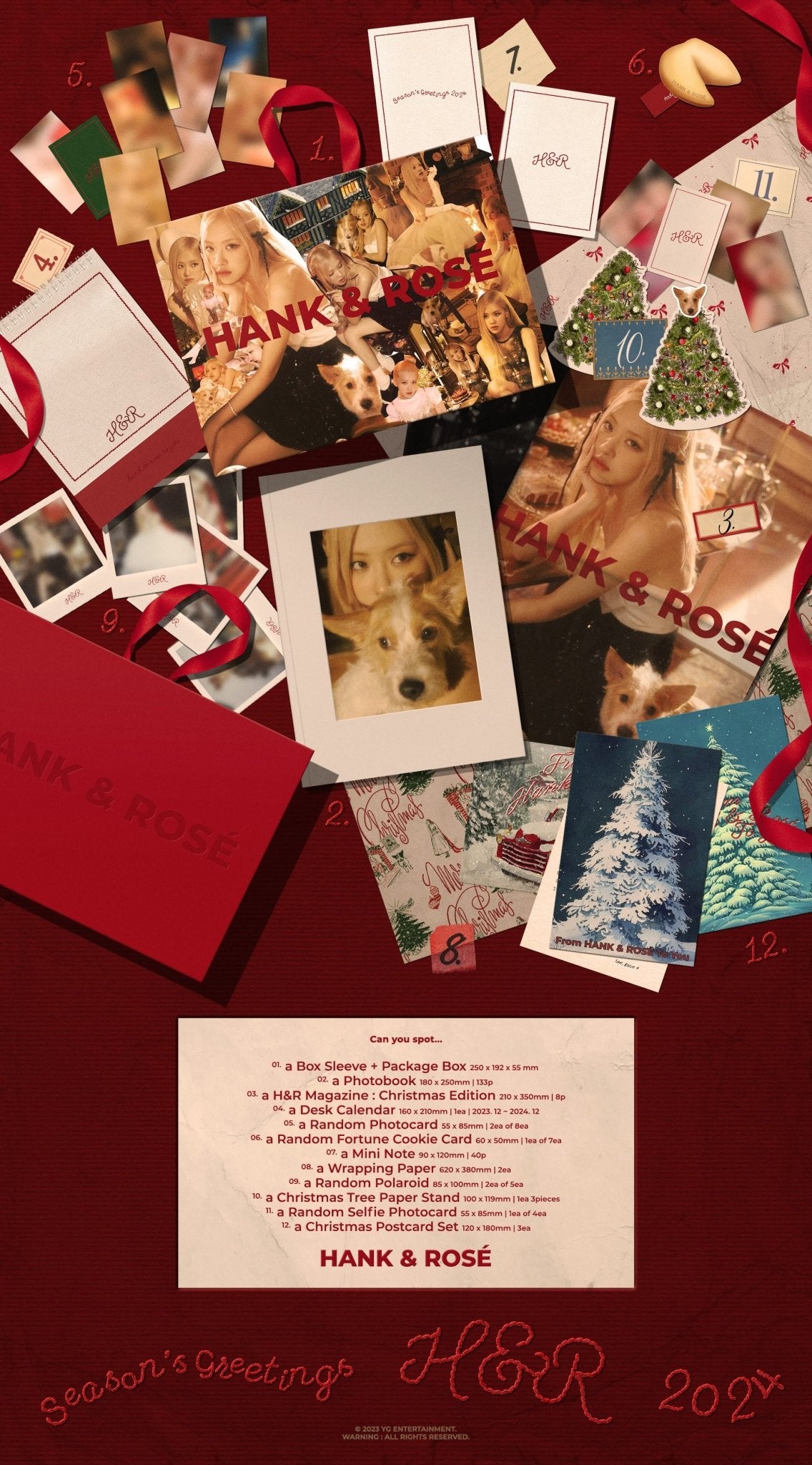 Rosé 2024 Season’s Greetings: From HANK & ROSÉ To You + YG POB – Season's Greetings ( / / ) | HobiEgo