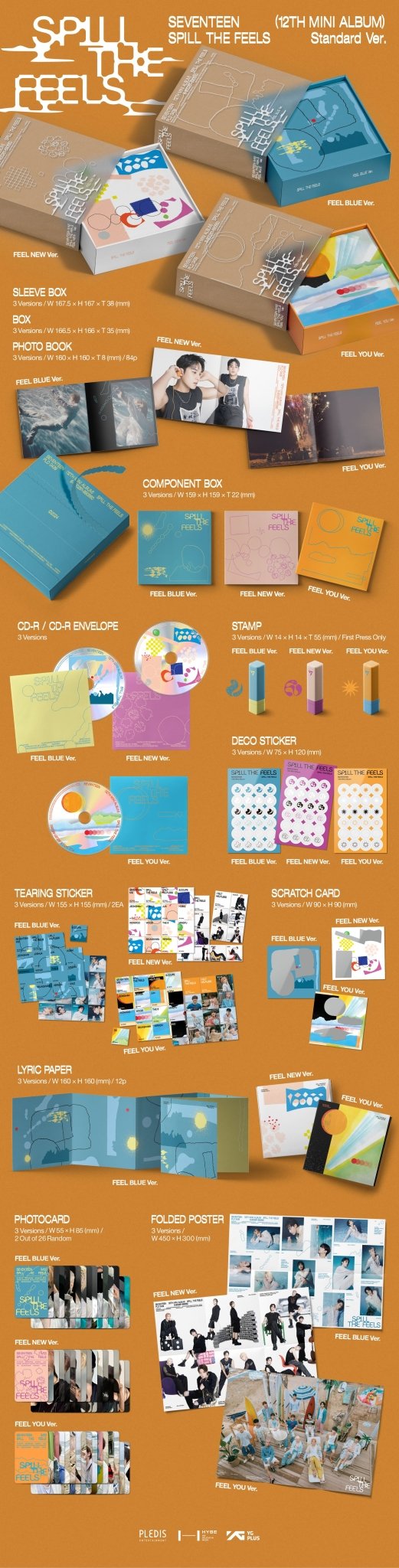 SEVENTEEN 12th Mini Album SPILL THE FEELS – album (FEEL BLUE / / ) | HobiEgo