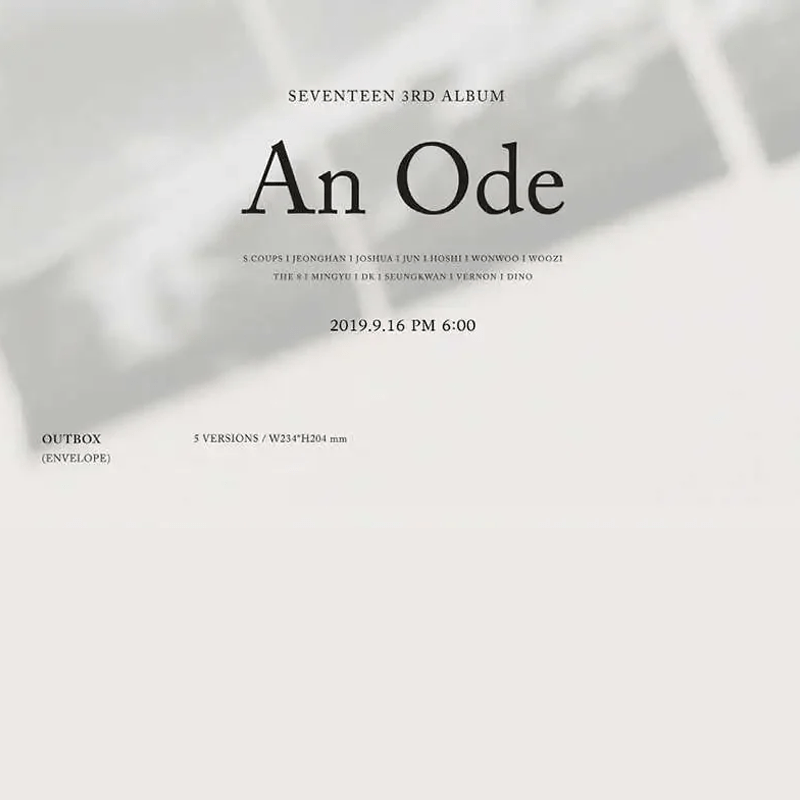SEVENTEEN 3rd Album An ode – album (Real / / ) | HobiEgo