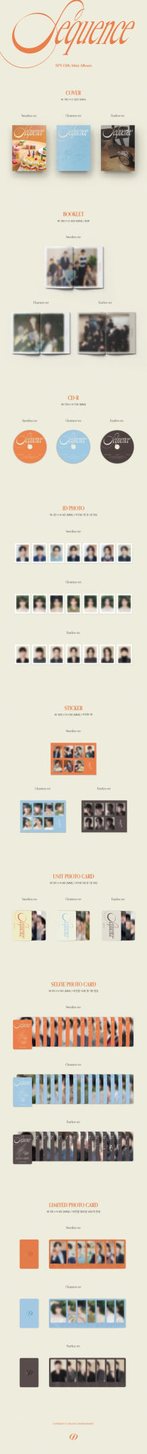 SF9 13th Mini Album Sequence – album (Sweetless (ORANGE) / / ) | HobiEgo