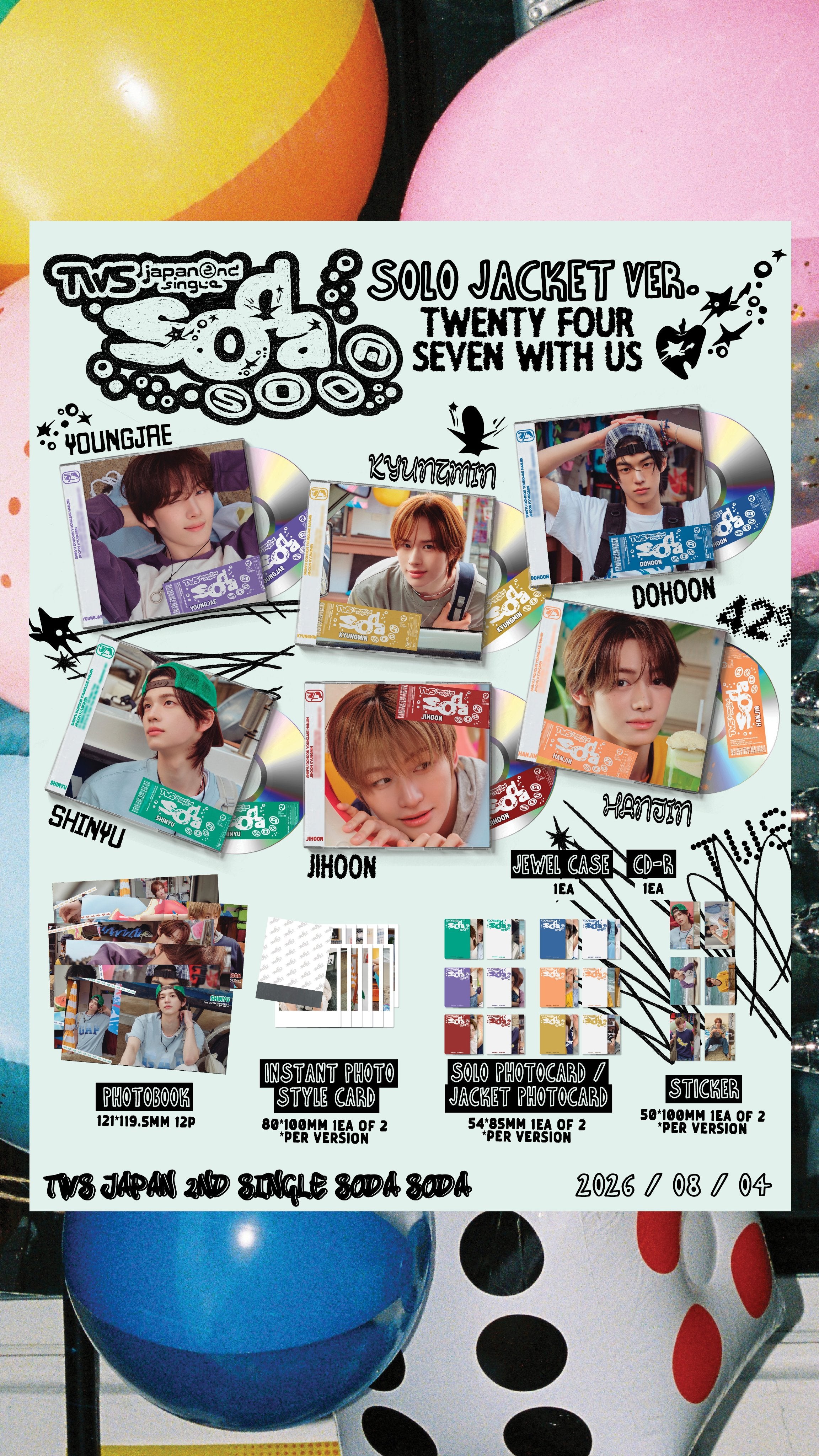PRE-ORDER TWS Japanese 2nd Single Album SODA SODA (Solo Jacket Version)