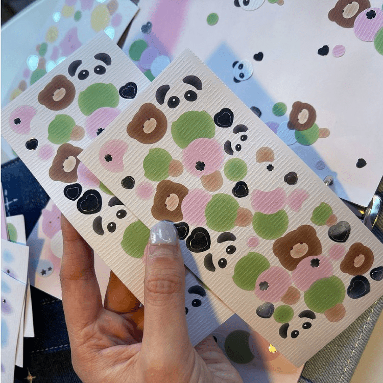 SOOANG Studio Dango Washi Sticker – Stickers (Panda and The Bear / / ) | HobiEgo