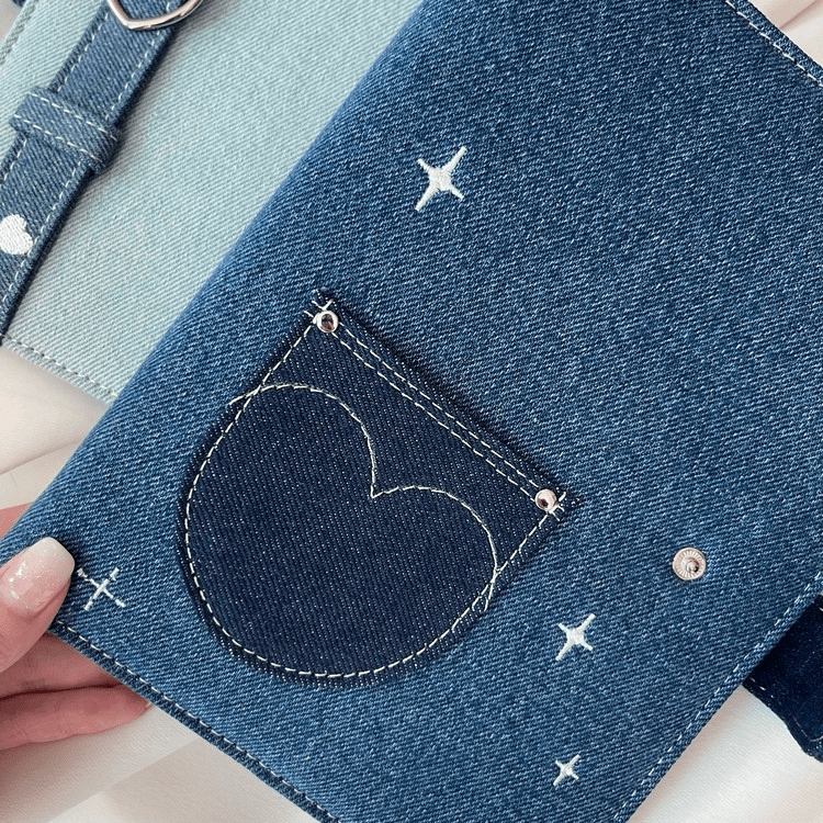 SOOANG Studio Denim 6 Ring Diary Cover – Merchandise (Deep Blue / / ) | HobiEgo