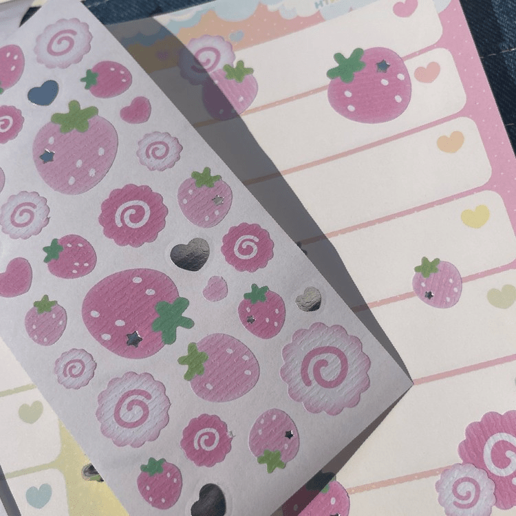 SOOANG Studio Strawberry Washi Sticker – Stickers ( / / ) | HobiEgo