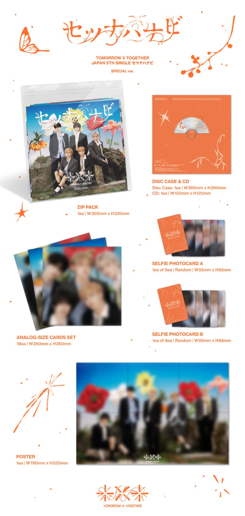 PRE-ORDER TOMORROW X TOGETHER Japanese Album 5th Single Setsuna Hanabi (Special Edition)
