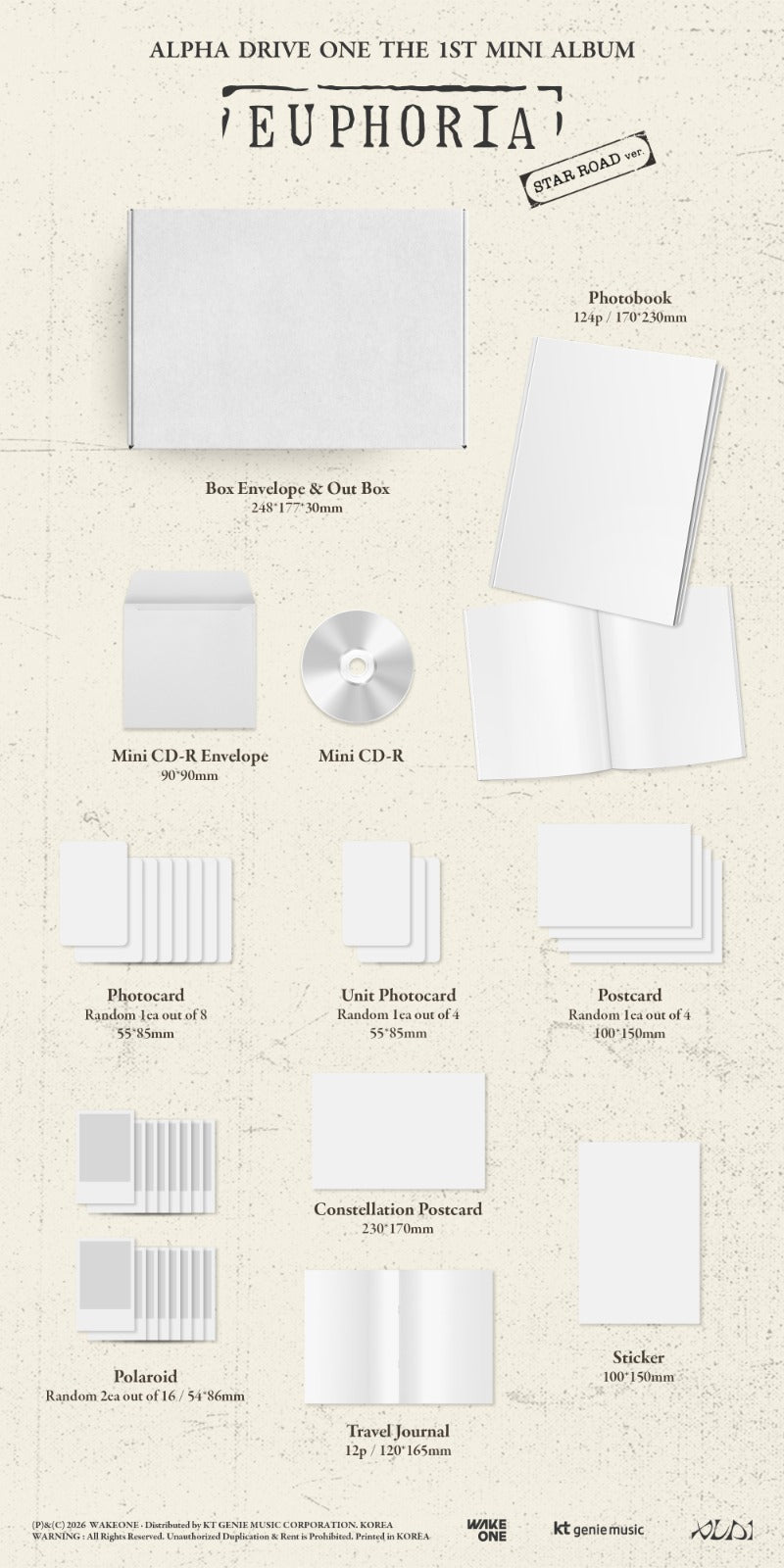 PRE-ORDER ALPHA DRIVE ONE 1st Mini Album EUPHORIA (STAR ROAD Version)