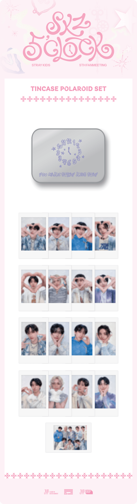 Stray Kids SKZOO Tin Case Polaroid Set : For 5th Fanmeeting 5'CLOCK – Merchandise ( / / ) | HobiEgo
