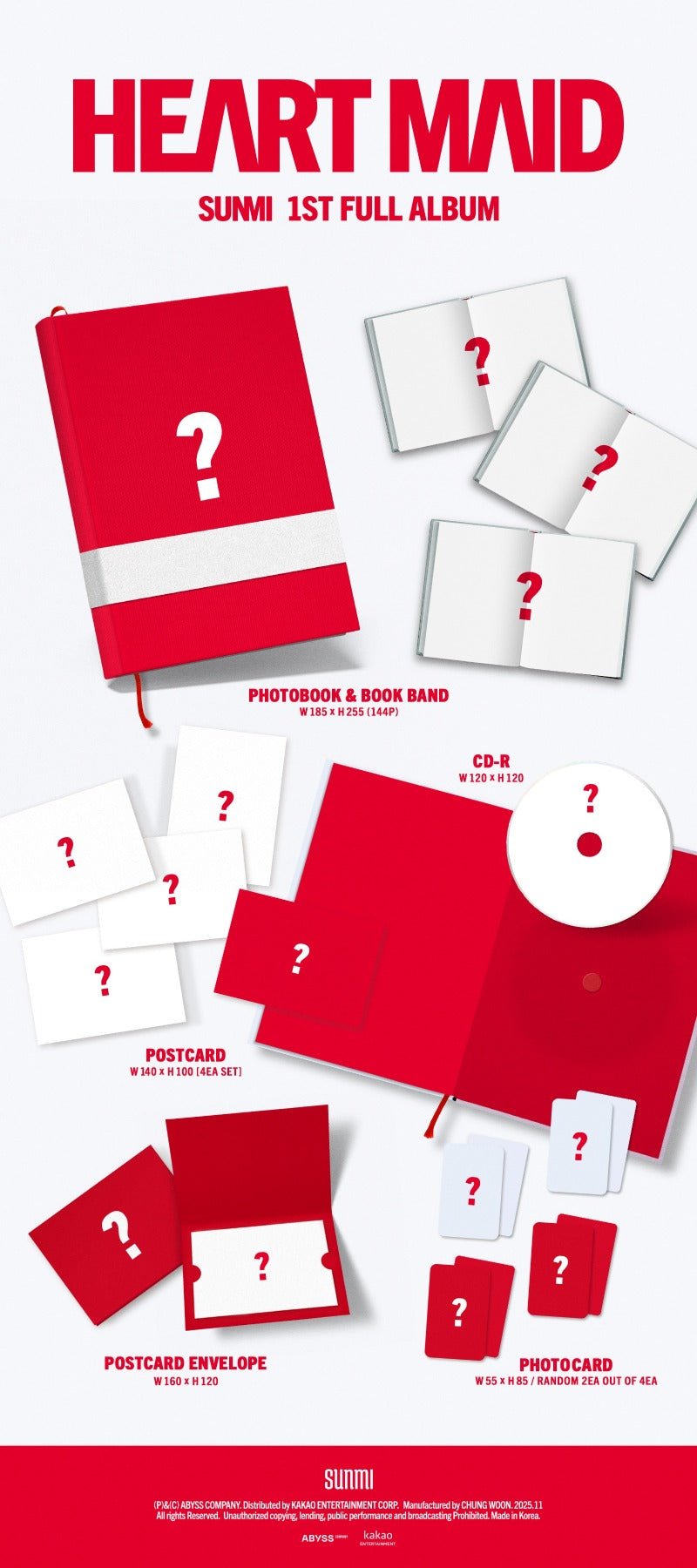 SUNMI 1st Full Album HEART MAID – album 8804775458019 ( / / ) | HobiEgo