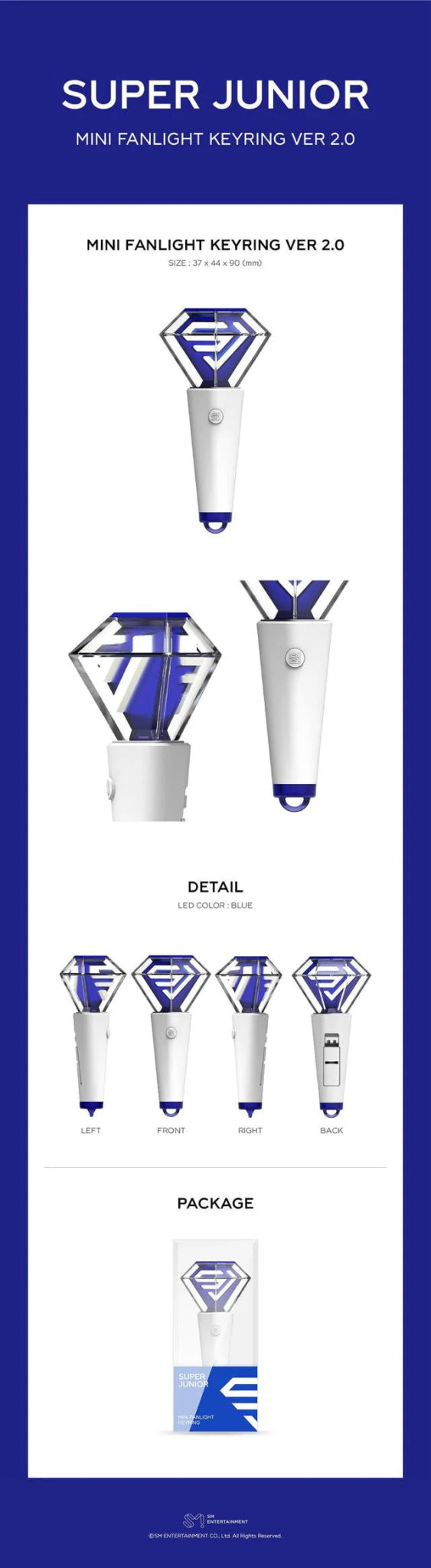 Super Junior Official Lightstick Keyring – lightstick ( / / ) | HobiEgo