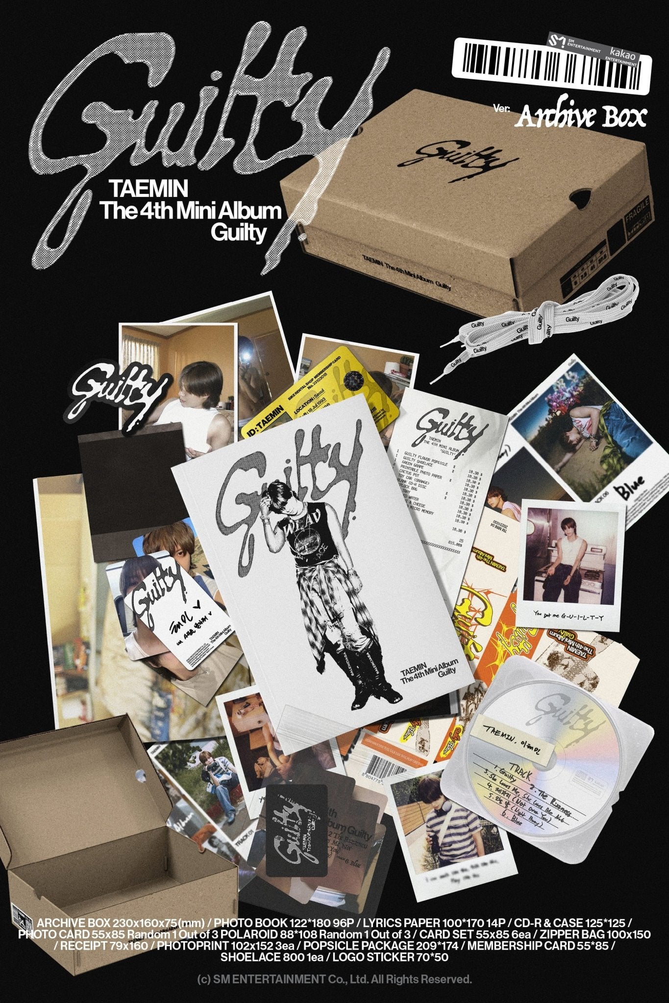 TAEMIN 4th Mini Album Guilty (Archive Box Version) – album ( / / ) | HobiEgo