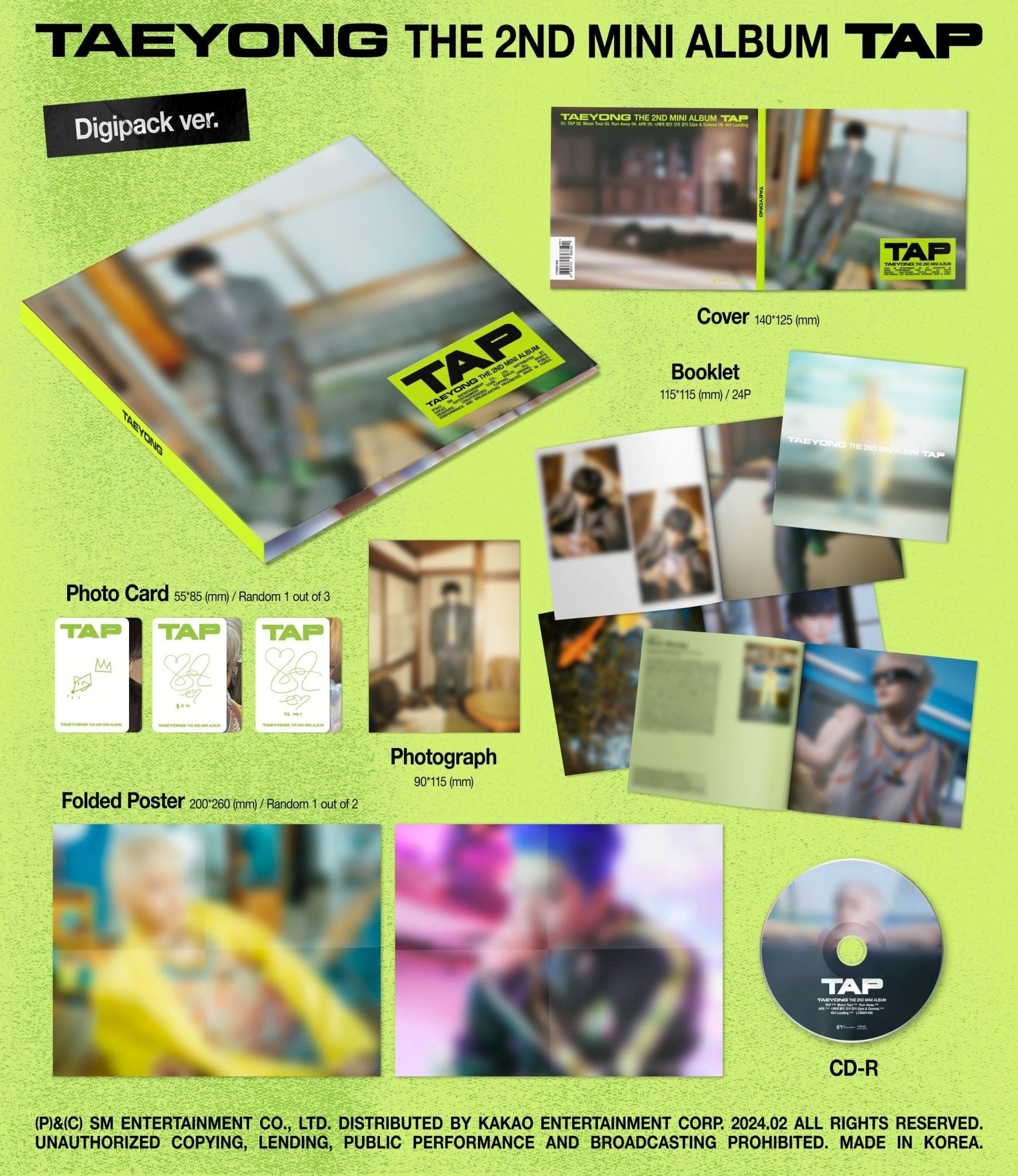TAEYONG (NCT) 2nd Mini Album TAP (Digipack Version) – album ( / / ) | HobiEgo