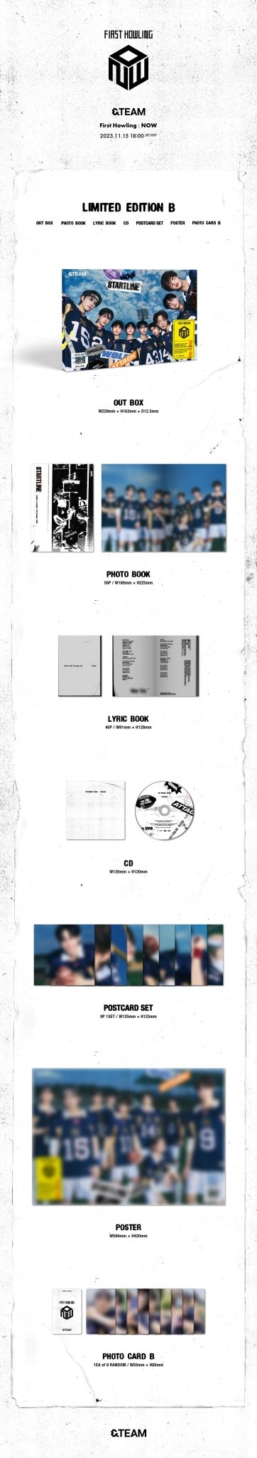 &TEAM 1st Album First Howling: NOW (Limited Edition B) – album ( / / ) | HobiEgo