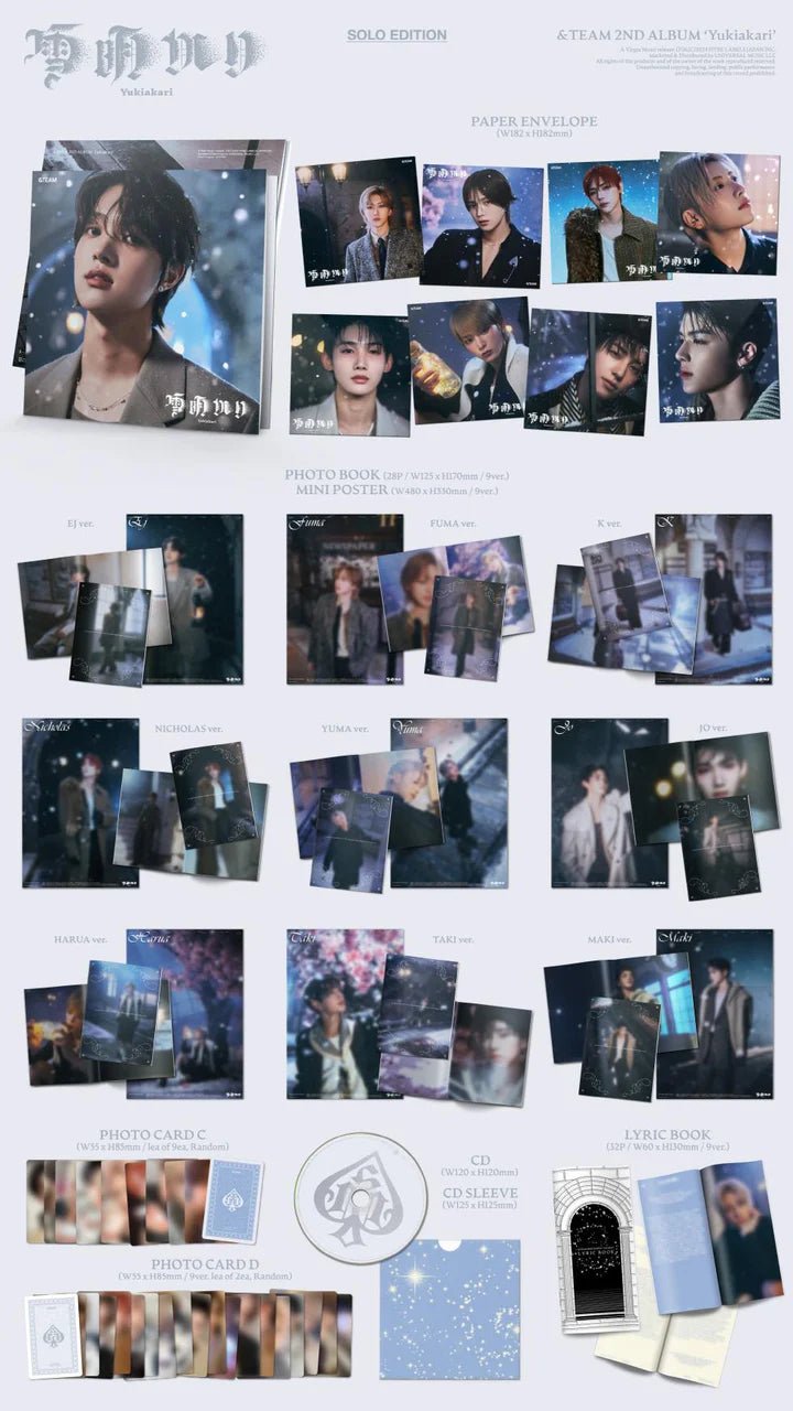 &TEAM 2nd Album YUKIAKARI (Solo Edition) – album (K / / ) | HobiEgo