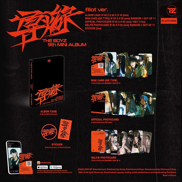 THE BOYZ 9th Mini Album Trigger (Platform Version) – album (Riot (RED) / / ) | HobiEgo