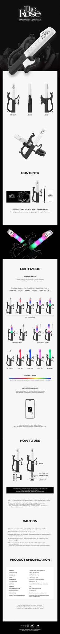 The Rose Official Lightstick Version 2 Rostar – lightstick 198715848342 ( / / ) | HobiEgo K - pop Shop