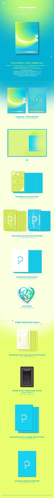 TREASURE 2nd Mini Album THE SECOND STEP : CHAPTER TWO – album (Light Green / / ) | HobiEgo