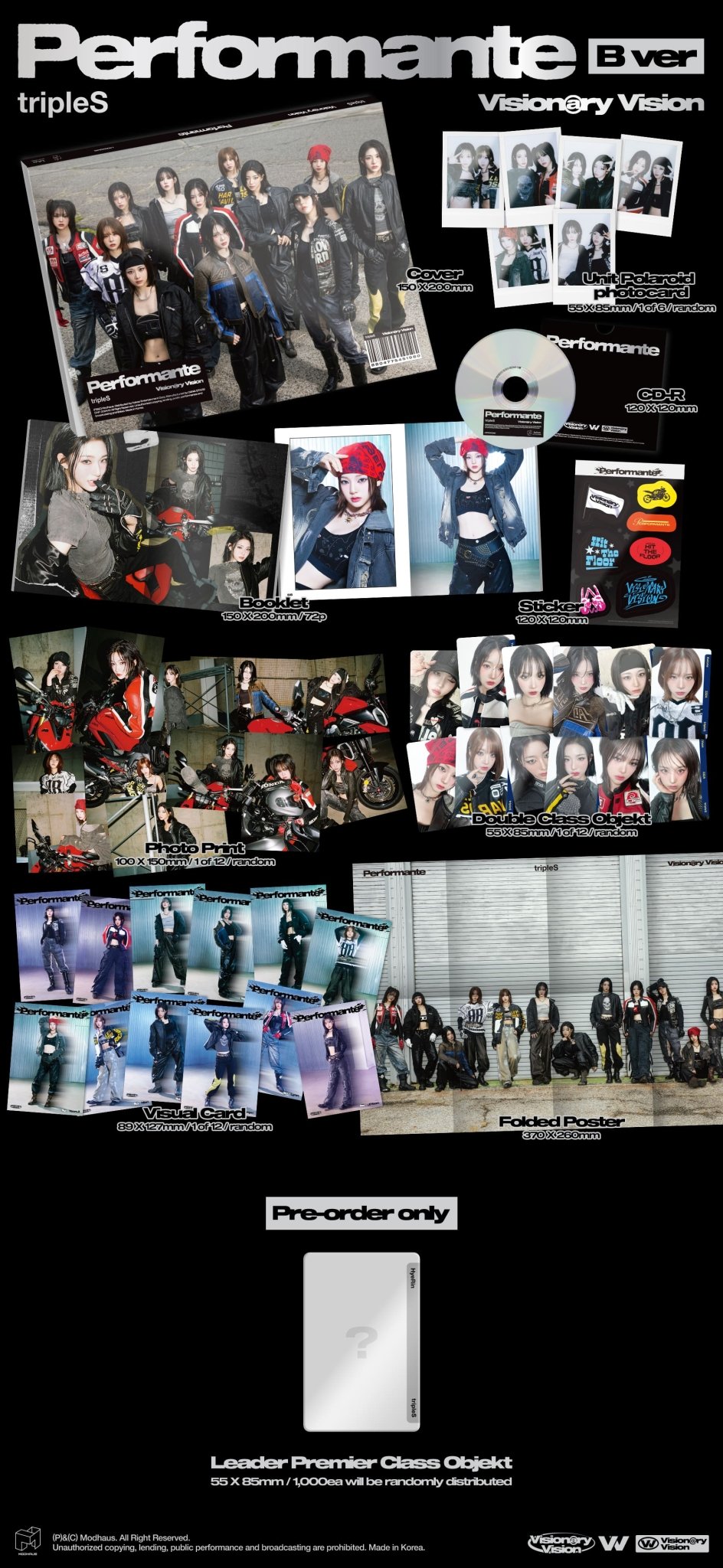 tripleS Visionary Vision 1st Full Album Performante – album 8804775451980 (B / / ) | HobiEgo K - pop Shop