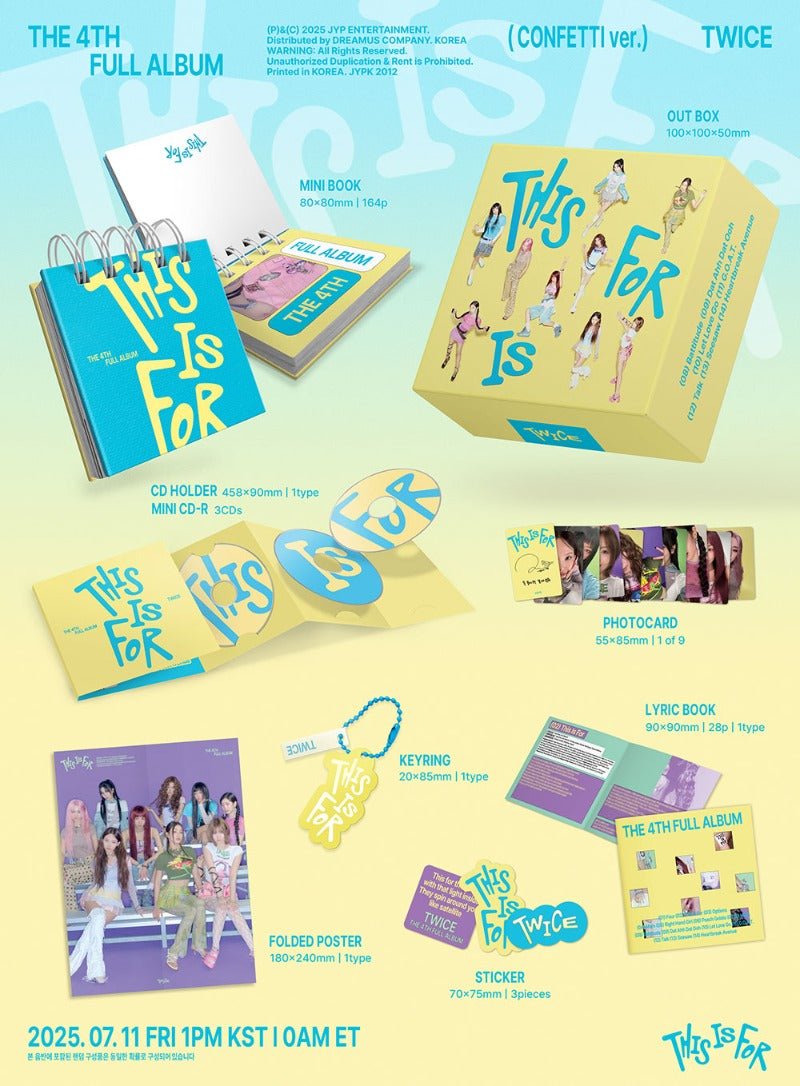TWICE 4th Full Album THIS IS FOR (CONFETTI Version) – album 8809954227486 ( / / ) | HobiEgo