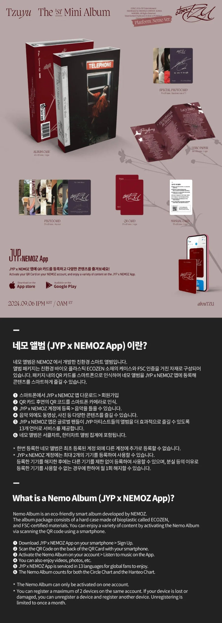 TZUYU (TWICE) 1st Mini Album abouTZU Platform Nemo Version – album ( / / ) | HobiEgo