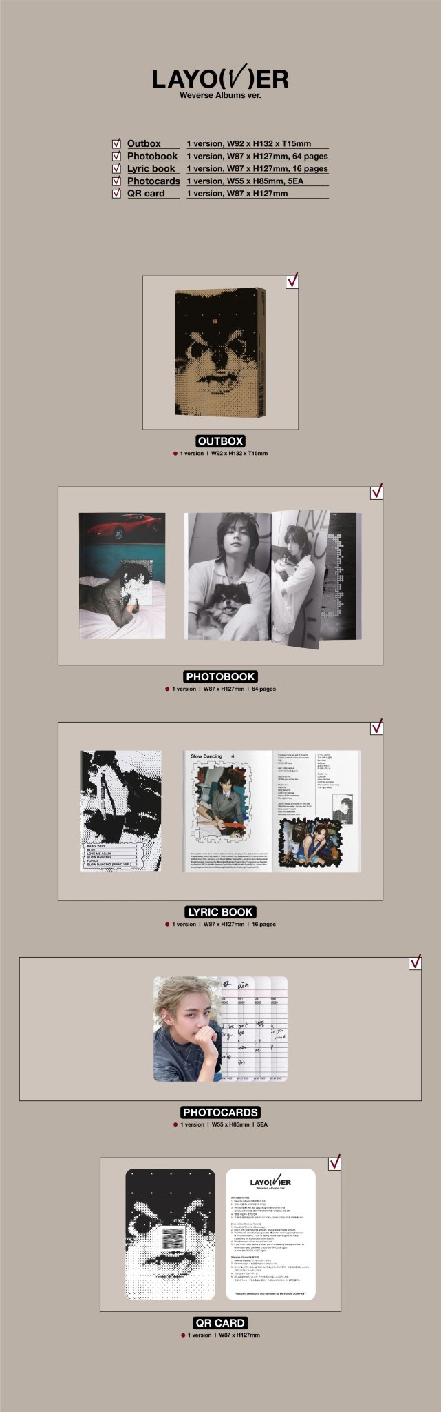 V (BTS) Mini Album Layover SET Version – album ( / / ) | HobiEgo