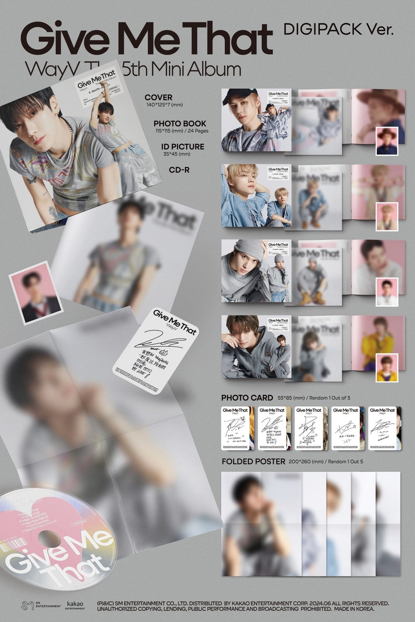 WayV 5th Mini Album Give Me That (Digipack Version) – album (Kun / / ) | HobiEgo