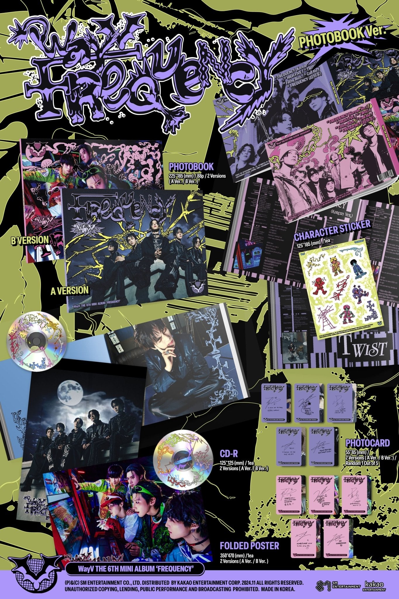 WayV 6th Mini Album FREQUENCY (Photobook Version) – Photo Book (A (Purple) / / ) | HobiEgo