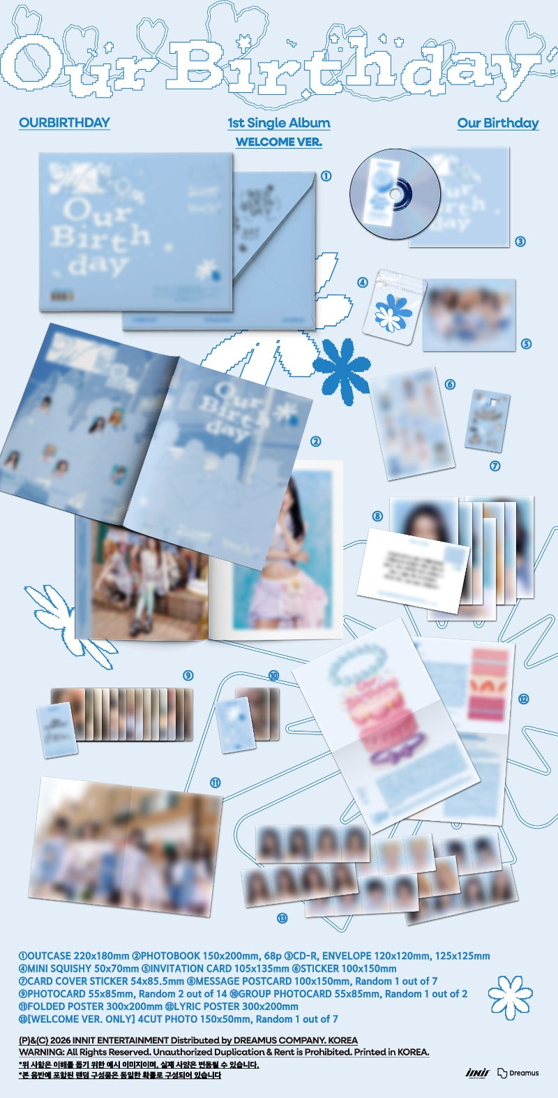 PRE-ORDER OURBIRTHDAY 1st Single Album Our Birthday (Photobook Version)