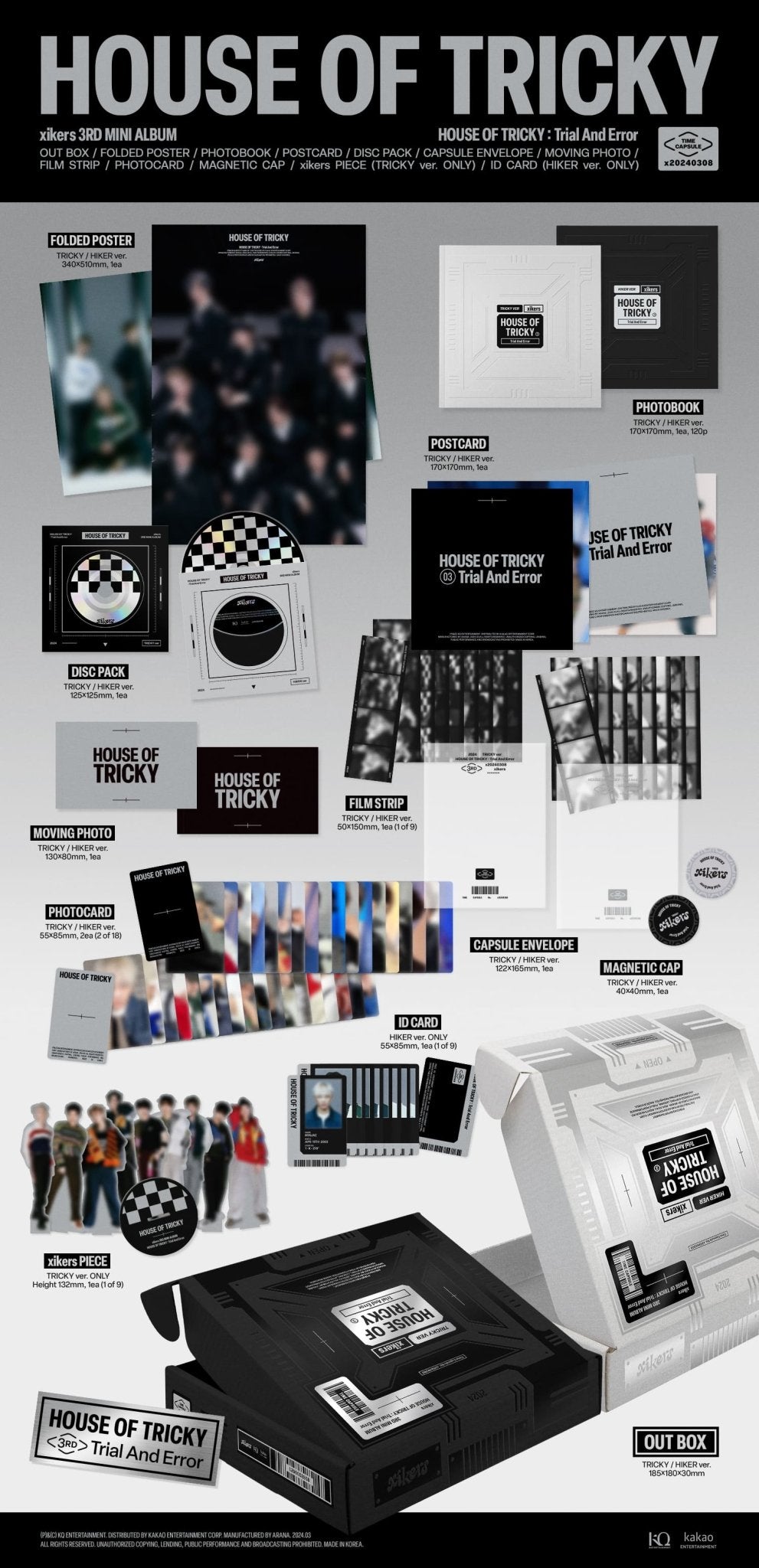 XIKERS 3rd Mini Album HOUSE OF TRICKY : Trial And Error + APPLE MUSIC POB – album (HIKER / / ) | HobiEgo